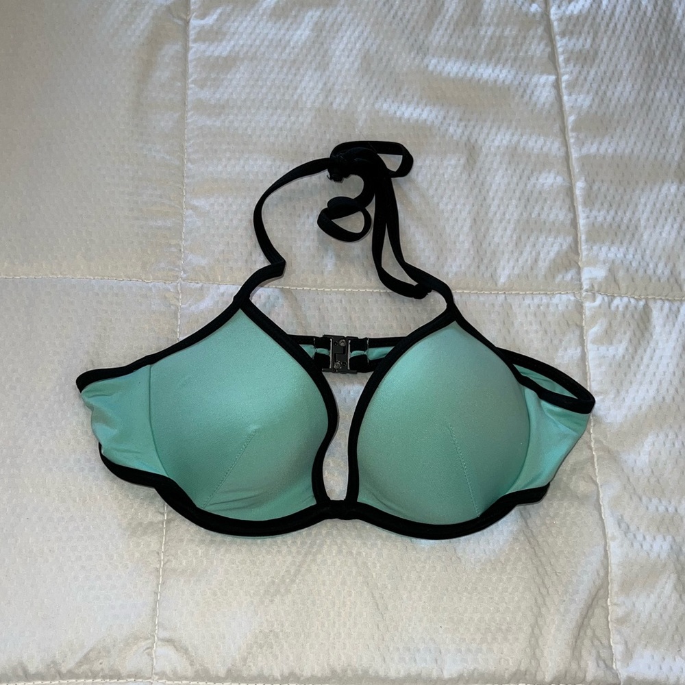 H&M blue push-up bikini top